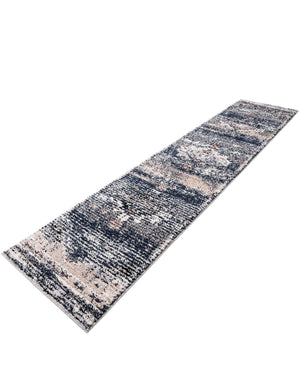 Blue 2' 7 x 12' Tucson Runner Area Rug 100% Polyester Unique Modern Carpet for Dining Rooms, Living Room, Bedrooms, Office Space for Sale at Rug Engine