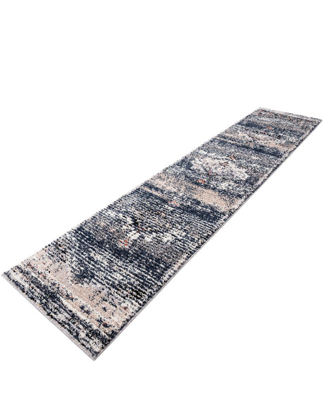 Blue 2' 7 x 12' Tucson Runner Area Rug 100% Polyester Unique Modern Carpet for Dining Rooms, Living Room, Bedrooms, Office Space for Sale at Rug Engine