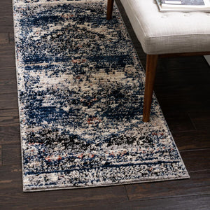 Blue 2' x 6' Tucson Runner Area Rug 100% Polyester Unique Modern Carpet for Dining Rooms, Living Room, Bedrooms, Office Space for Sale at Rug Engine