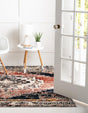 Rust Red 6' x 6' Tucson Square Area Rug 100% Polyester Unique Modern Carpet for Dining Rooms, Living Room, Bedrooms, Office Space for Sale at Rug Engine