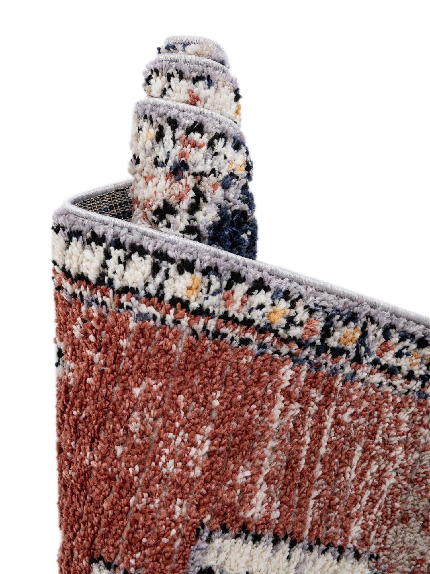 Rust Red 4' x 4' Tucson Square Area Rug 100% Polyester Unique Modern Carpet for Dining Rooms, Living Room, Bedrooms, Office Space for Sale at Rug Engine