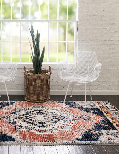 Rust Red 5' x 8' Tucson Rectangle Area Rug 100% Polyester Unique Modern Carpet for Dining Rooms, Living Room, Bedrooms, Office Space for Sale at Rug Engine