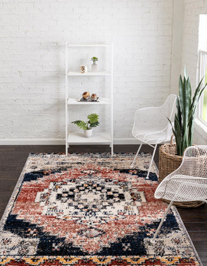 Rust Red 9' x 12' Tucson Rectangle Area Rug 100% Polyester Unique Modern Carpet for Dining Rooms, Living Room, Bedrooms, Office Space for Sale at Rug Engine