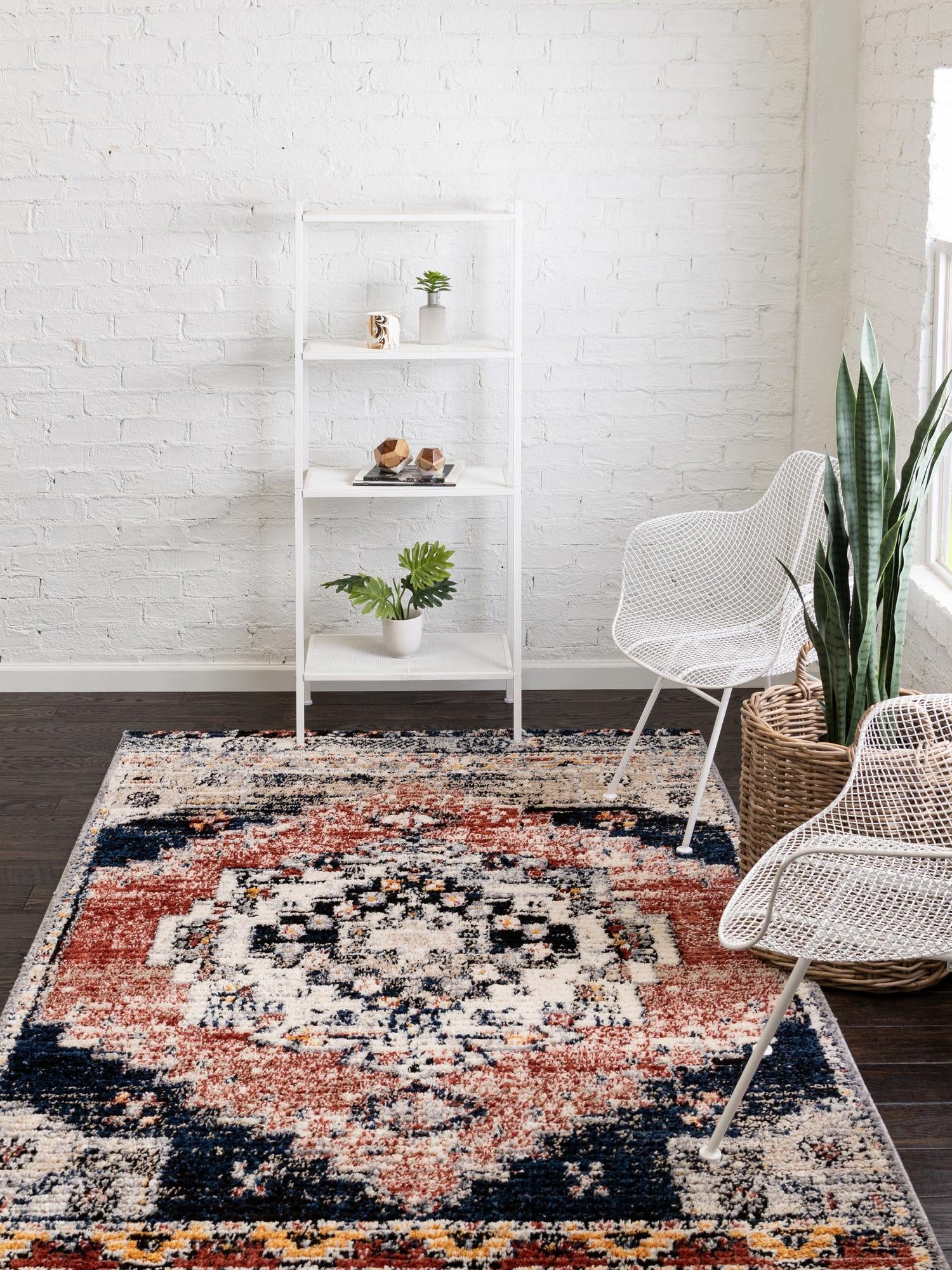 Rust Red 2' x 3' Tucson Rectangle Area Rug 100% Polyester Unique Modern Carpet for Dining Rooms, Living Room, Bedrooms, Office Space for Sale at Rug Engine