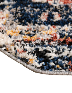 Rust Red 4' x 4' Tucson Octagon Area Rug 100% Polyester Unique Modern Carpet for Dining Rooms, Living Room, Bedrooms, Office Space for Sale at Rug Engine
