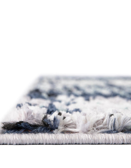 Blue 7' x 7' Tucson Octagon Area Rug 100% Polyester Unique Modern Carpet for Dining Rooms, Living Room, Bedrooms, Office Space for Sale at Rug Engine