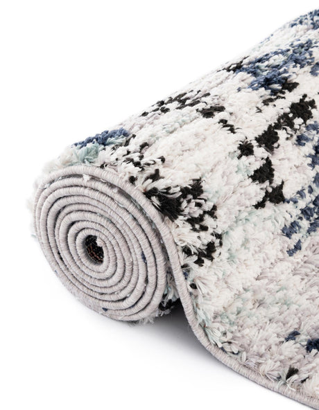 Blue 4' x 6' Tucson Rectangle Area Rug 100% Polyester Unique Modern Carpet for Dining Rooms, Living Room, Bedrooms, Office Space for Sale at Rug Engine