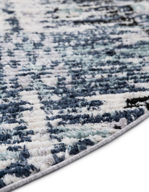 Blue 5' x 8' Tucson Oval Area Rug 100% Polyester Unique Modern Carpet for Dining Rooms, Living Room, Bedrooms, Office Space for Sale at Rug Engine