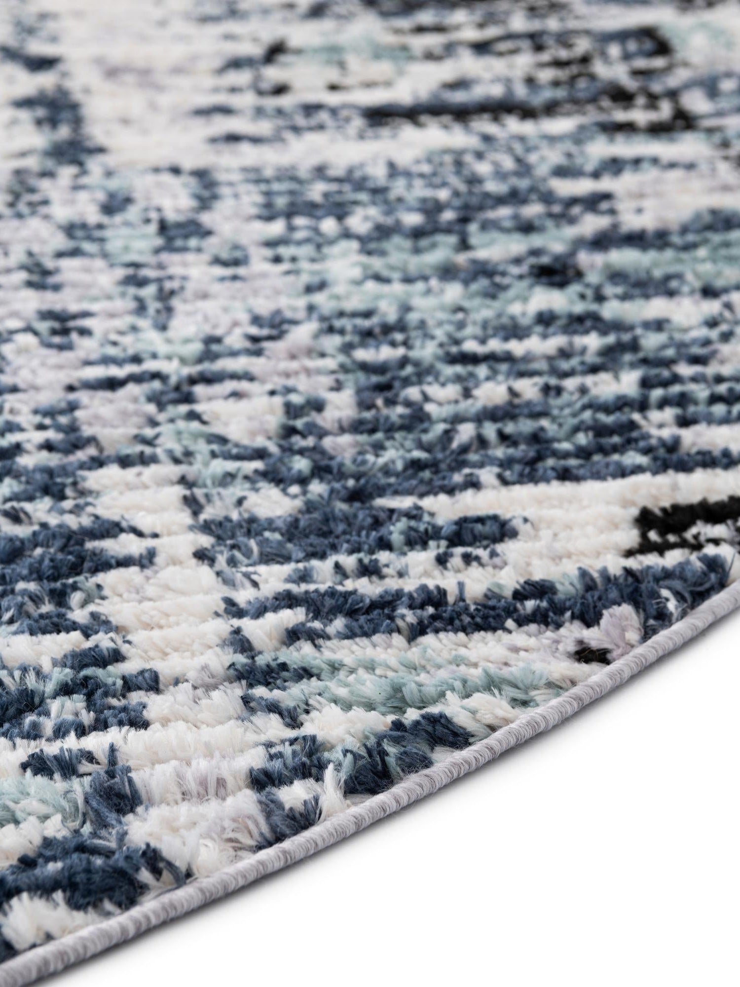 Blue 8' x 10' Tucson Oval Area Rug 100% Polyester Unique Modern Carpet for Dining Rooms, Living Room, Bedrooms, Office Space for Sale at Rug Engine