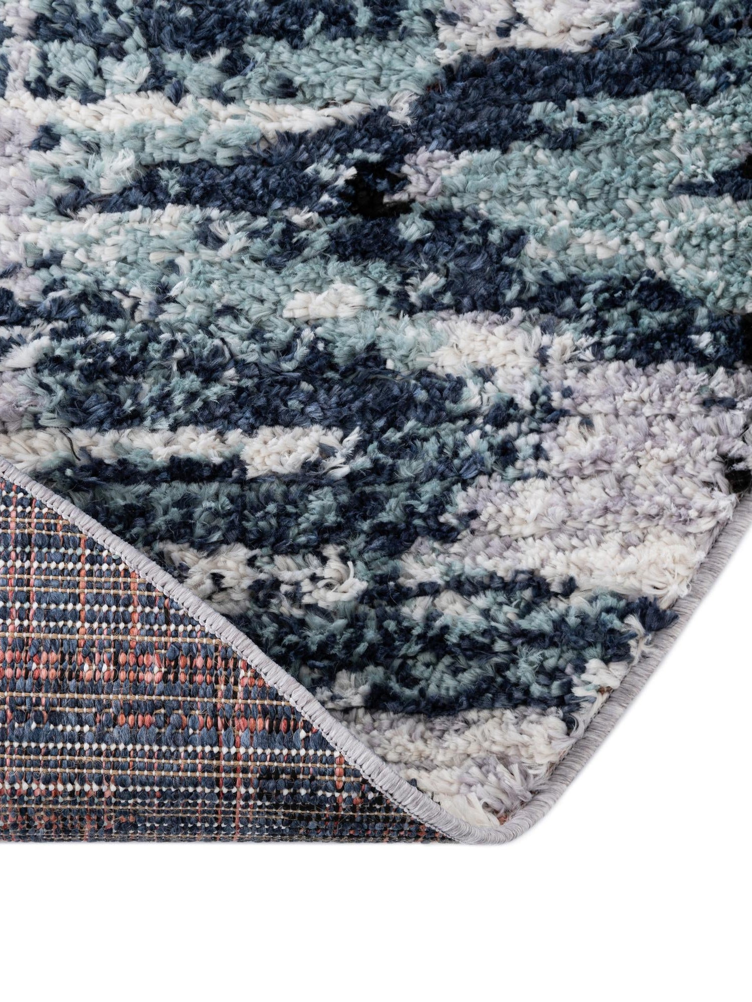 Blue 5' x 5' Tucson Round Area Rug 100% Polyester Unique Modern Carpet for Dining Rooms, Living Room, Bedrooms, Office Space for Sale at Rug Engine