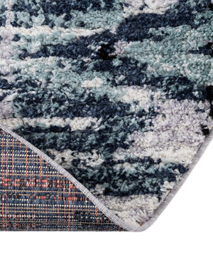 Blue 5' x 5' Tucson Round Area Rug 100% Polyester Unique Modern Carpet for Dining Rooms, Living Room, Bedrooms, Office Space for Sale at Rug Engine