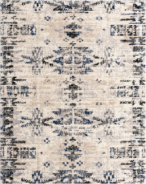 Ivory 8' x 10' Tucson Rectangle Area Rug 100% Polyester Unique Modern Carpet for Dining Rooms, Living Room, Bedrooms, Office Space for Sale at Rug Engine