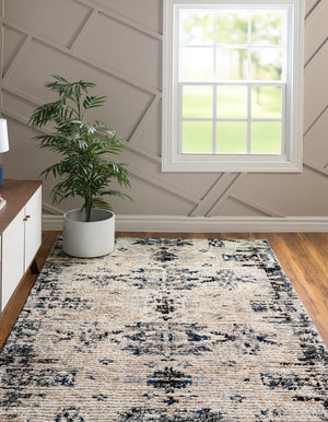 Ivory 2' x 3' Tucson Rectangle Area Rug 100% Polyester Unique Modern Carpet for Dining Rooms, Living Room, Bedrooms, Office Space for Sale at Rug Engine
