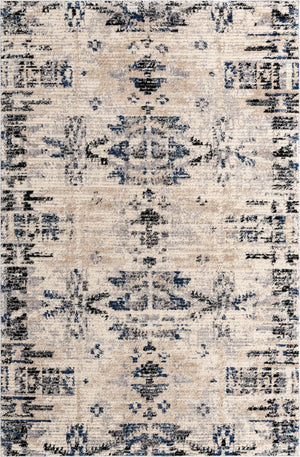 Ivory 5' x 8' Tucson Rectangle Area Rug 100% Polyester Unique Modern Carpet for Dining Rooms, Living Room, Bedrooms, Office Space for Sale at Rug Engine