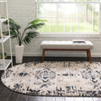 Ivory 5' x 8' Tucson Oval Area Rug 100% Polyester Unique Modern Carpet for Dining Rooms, Living Room, Bedrooms, Office Space for Sale at Rug Engine