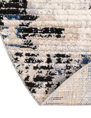 Ivory 4' x 6' Tucson Oval Area Rug 100% Polyester Unique Modern Carpet for Dining Rooms, Living Room, Bedrooms, Office Space for Sale at Rug Engine