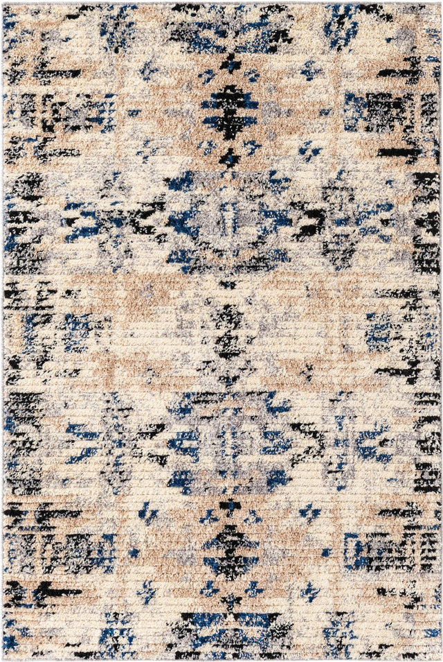 Ivory 4' x 6' Tucson Rectangle Area Rug 100% Polyester Unique Modern Carpet for Dining Rooms, Living Room, Bedrooms, Office Space for Sale at Rug Engine