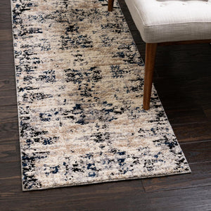 Ivory 2' x 6' Tucson Runner Area Rug 100% Polyester Unique Modern Carpet for Dining Rooms, Living Room, Bedrooms, Office Space for Sale at Rug Engine