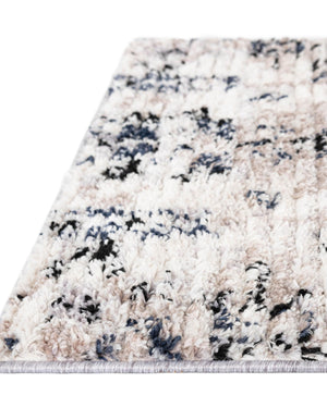 Ivory 2' 7 x 12' Tucson Runner Area Rug 100% Polyester Unique Modern Carpet for Dining Rooms, Living Room, Bedrooms, Office Space for Sale at Rug Engine