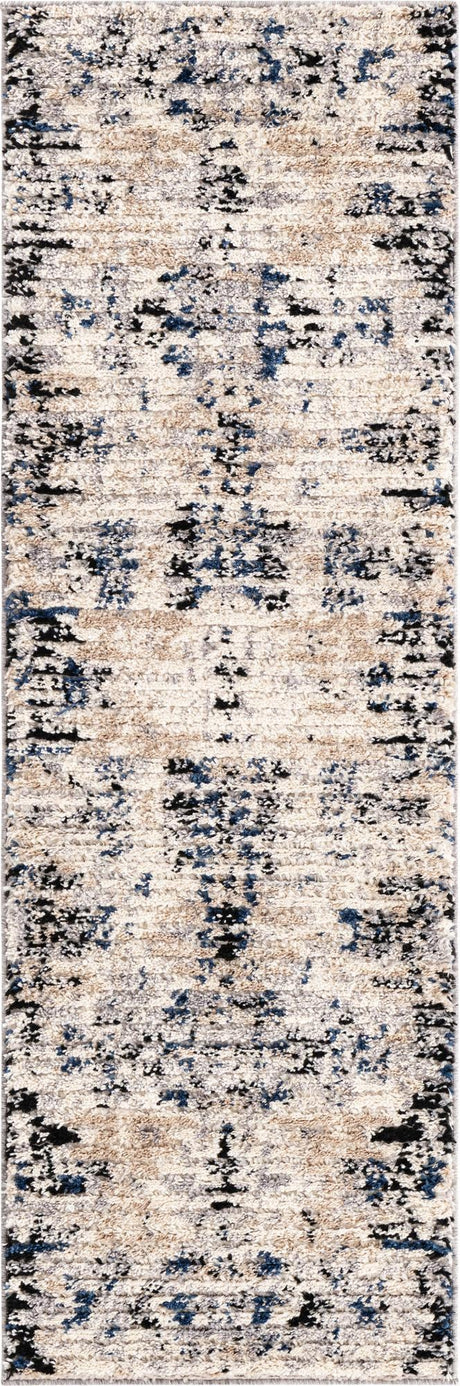 Ivory 2' x 6' Tucson Runner Area Rug 100% Polyester Unique Modern Carpet for Dining Rooms, Living Room, Bedrooms, Office Space for Sale at Rug Engine
