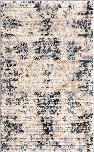 Ivory 2' x 3' Tucson Rectangle Area Rug 100% Polyester Unique Modern Carpet for Dining Rooms, Living Room, Bedrooms, Office Space for Sale at Rug Engine