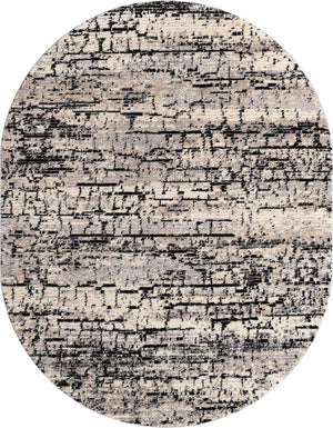 Gray 8' x 10' Tucson Oval Area Rug 100% Polyester Unique Modern Carpet for Dining Rooms, Living Room, Bedrooms, Office Space for Sale at Rug Engine