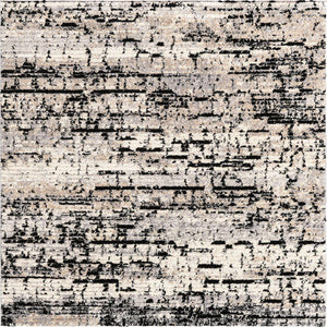 Gray 6' x 6' Tucson Square Area Rug 100% Polyester Unique Modern Carpet for Dining Rooms, Living Room, Bedrooms, Office Space for Sale at Rug Engine