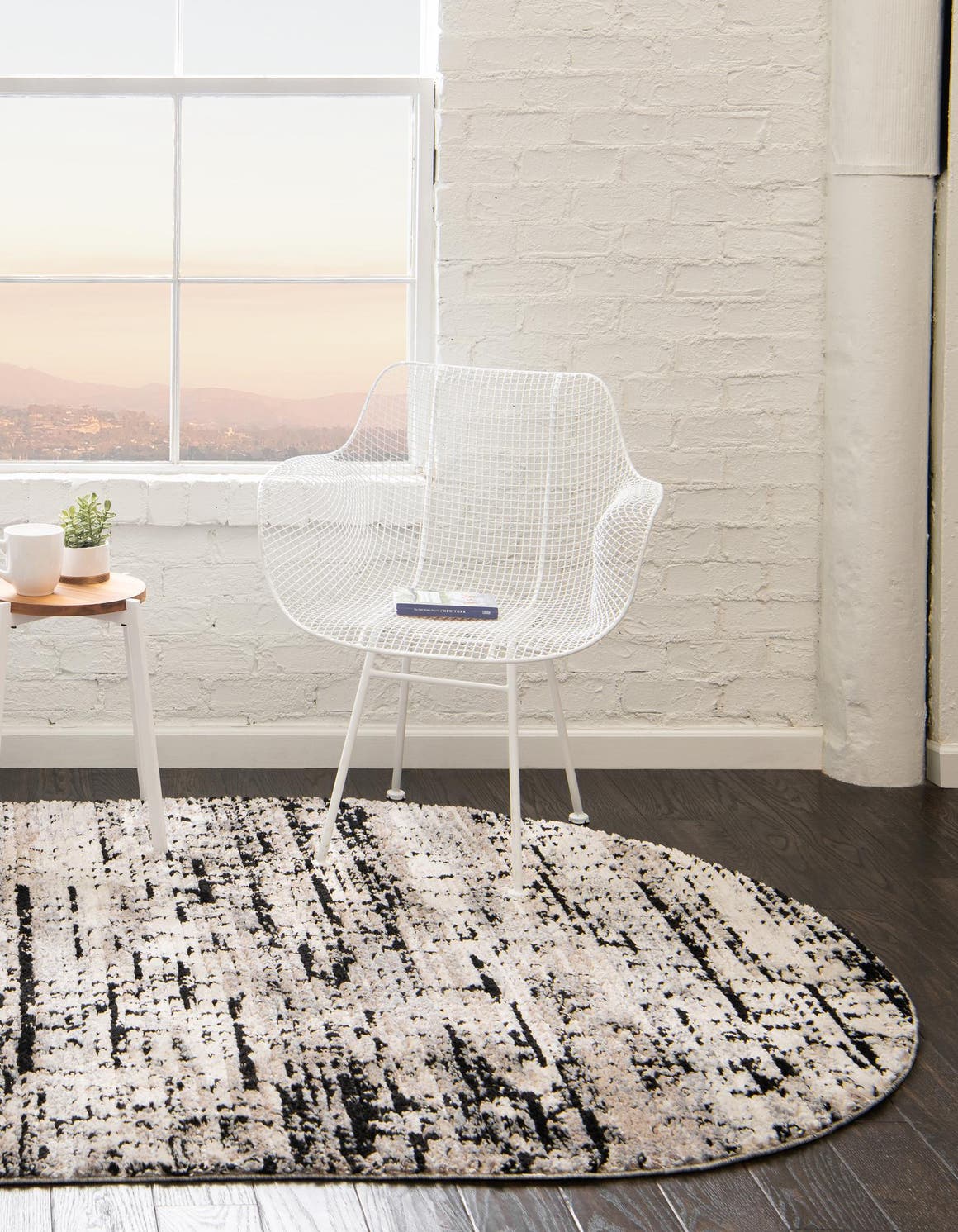 Gray 5' x 8' Tucson Oval Area Rug 100% Polyester Unique Modern Carpet for Dining Rooms, Living Room, Bedrooms, Office Space for Sale at Rug Engine