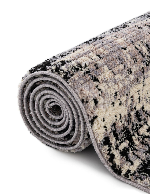 Gray 3' x 3' Tucson Round Area Rug 100% Polyester Unique Modern Carpet for Dining Rooms, Living Room, Bedrooms, Office Space for Sale at Rug Engine