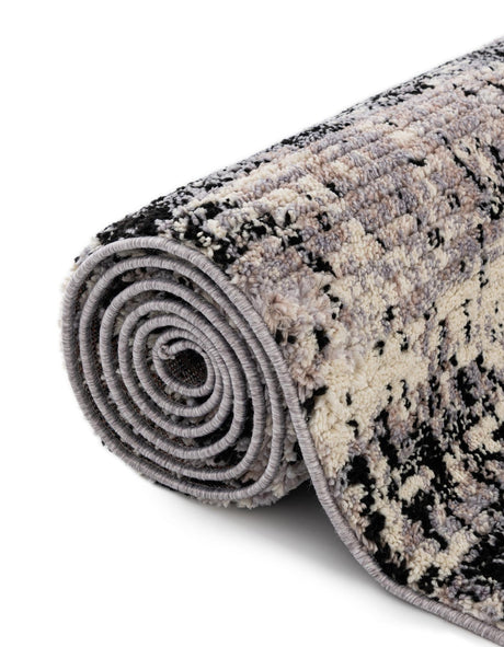 Gray 7' x 7' Tucson Round Area Rug 100% Polyester Unique Modern Carpet for Dining Rooms, Living Room, Bedrooms, Office Space for Sale at Rug Engine