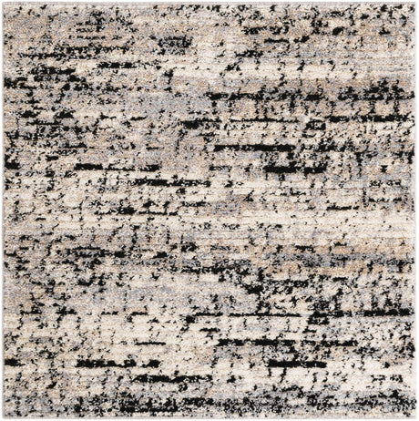 Gray 4' x 4' Tucson Square Area Rug 100% Polyester Unique Modern Carpet for Dining Rooms, Living Room, Bedrooms, Office Space for Sale at Rug Engine