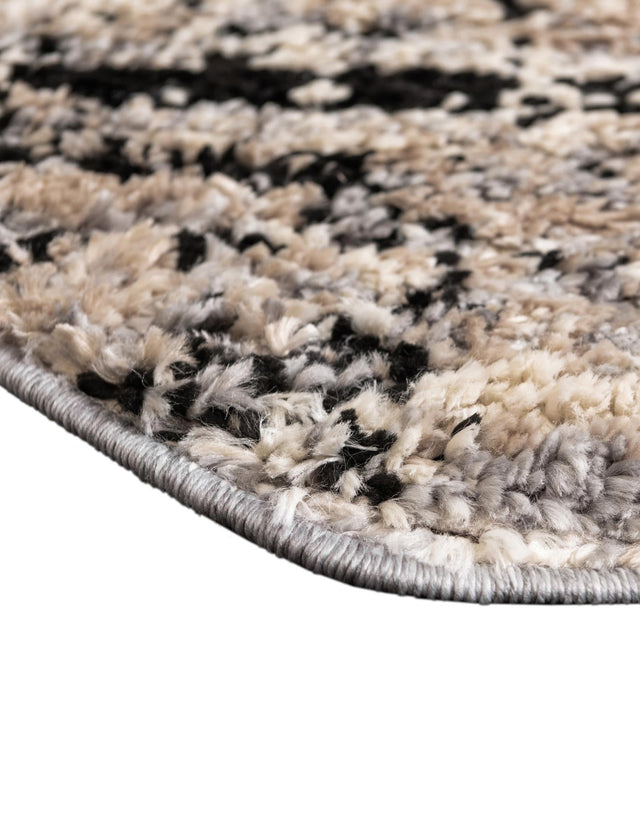 Gray 7' x 7' Tucson Octagon Area Rug 100% Polyester Unique Modern Carpet for Dining Rooms, Living Room, Bedrooms, Office Space for Sale at Rug Engine