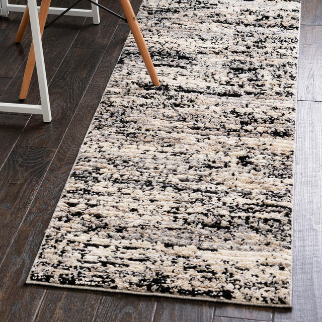 Gray 2' 7 x 12' Tucson Runner Area Rug 100% Polyester Unique Modern Carpet for Dining Rooms, Living Room, Bedrooms, Office Space for Sale at Rug Engine