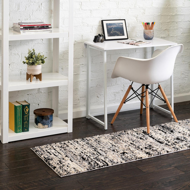 Gray 2' x 8' Tucson Runner Area Rug 100% Polyester Unique Modern Carpet for Dining Rooms, Living Room, Bedrooms, Office Space for Sale at Rug Engine