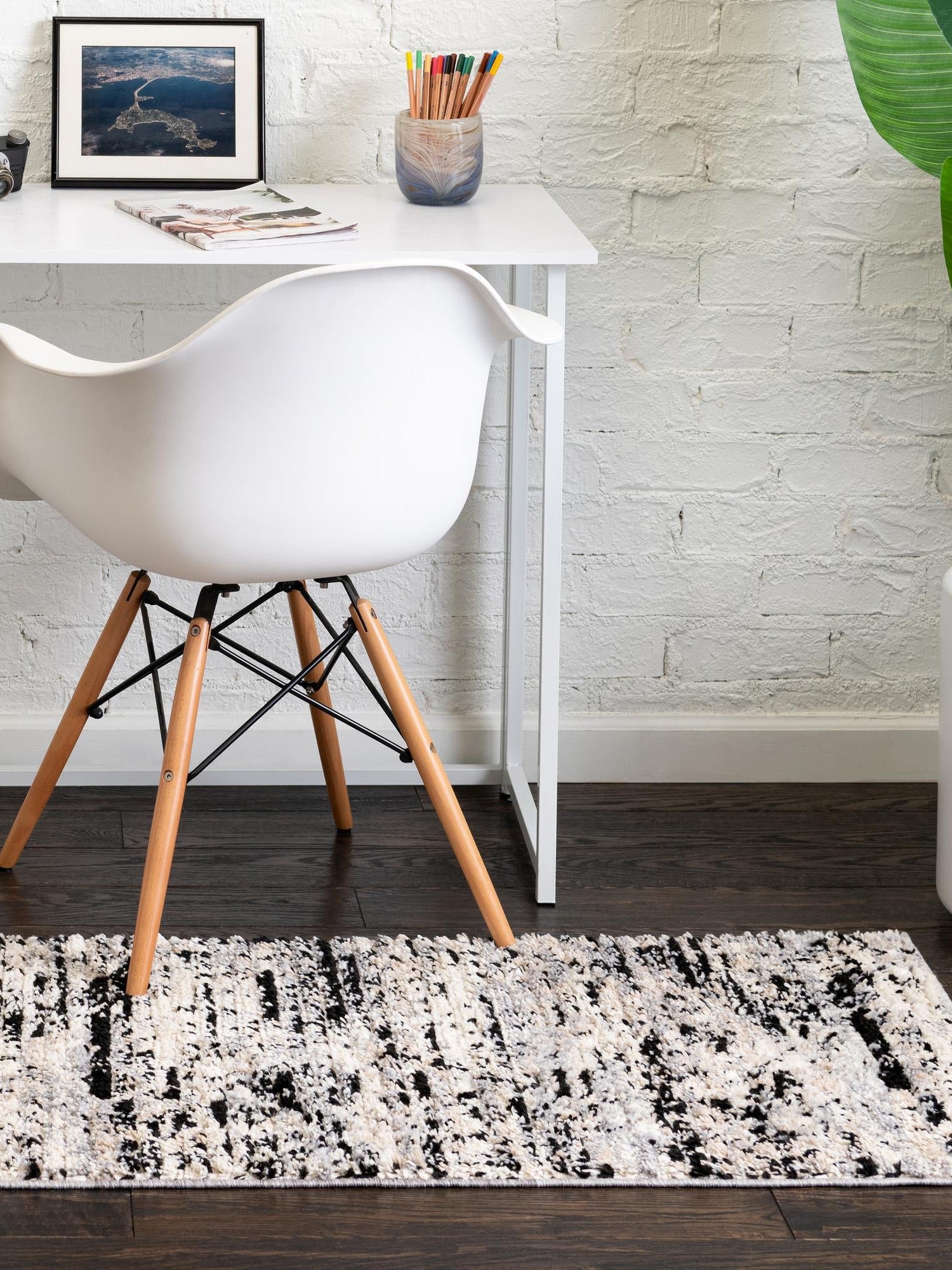 Gray 2' 7 x 12' Tucson Runner Area Rug 100% Polyester Unique Modern Carpet for Dining Rooms, Living Room, Bedrooms, Office Space for Sale at Rug Engine