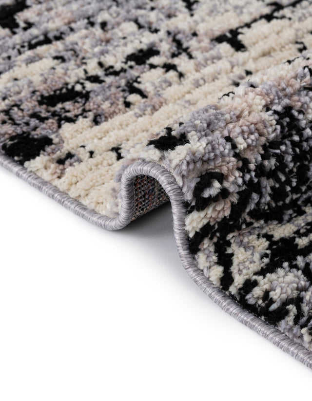 Gray 2' 7 x 12' Tucson Runner Area Rug 100% Polyester Unique Modern Carpet for Dining Rooms, Living Room, Bedrooms, Office Space for Sale at Rug Engine