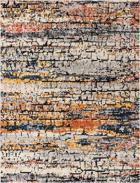 Multicolor 9' x 12' Tucson Rectangle Area Rug 100% Polyester Unique Modern Carpet for Dining Rooms, Living Room, Bedrooms, Office Space for Sale at Rug Engine