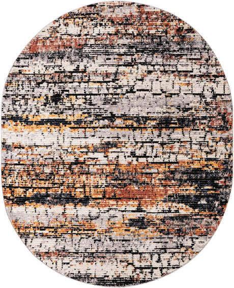 Multicolor 8' x 10' Tucson Oval Area Rug 100% Polyester Unique Modern Carpet for Dining Rooms, Living Room, Bedrooms, Office Space for Sale at Rug Engine