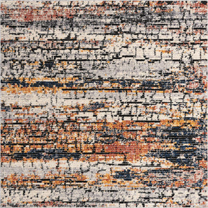 Multicolor 8' x 8' Tucson Square Area Rug 100% Polyester Unique Modern Carpet for Dining Rooms, Living Room, Bedrooms, Office Space for Sale at Rug Engine