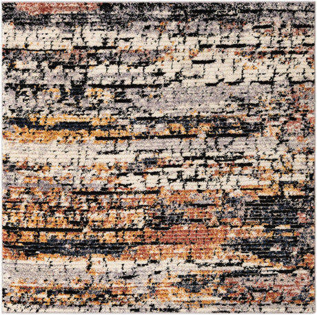 Multicolor 6' x 6' Tucson Square Area Rug 100% Polyester Unique Modern Carpet for Dining Rooms, Living Room, Bedrooms, Office Space for Sale at Rug Engine