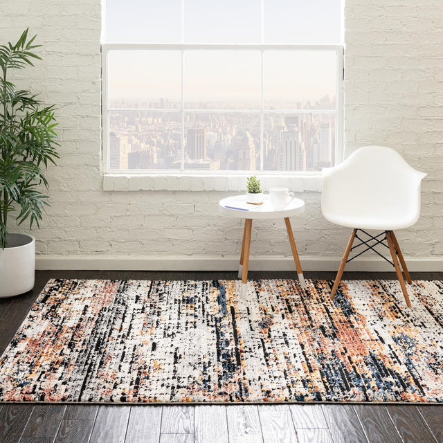 Multicolor 10' x 14' Tucson Rectangle Area Rug 100% Polyester Unique Modern Carpet for Dining Rooms, Living Room, Bedrooms, Office Space for Sale at Rug Engine