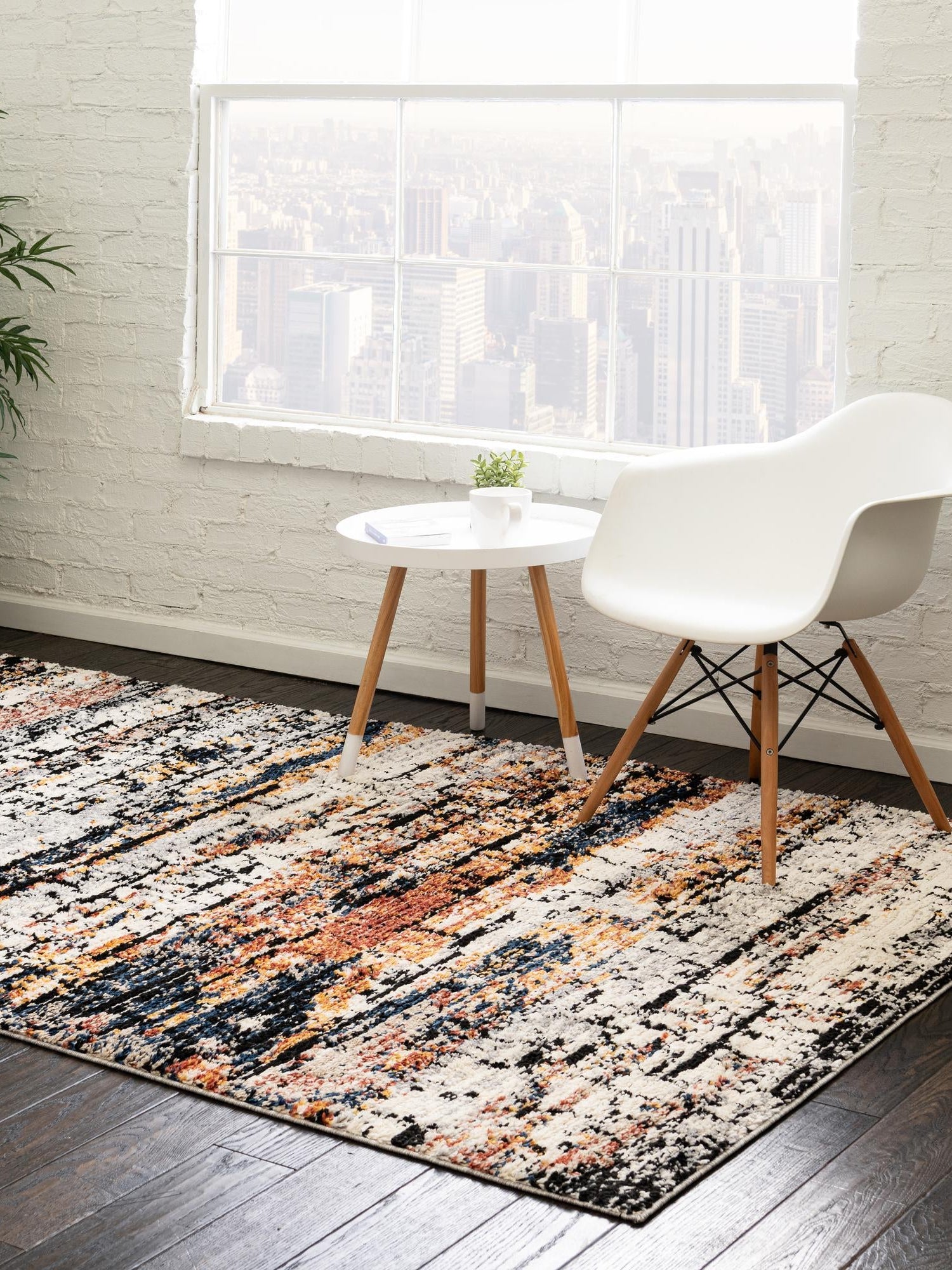 Multicolor 9' x 12' Tucson Rectangle Area Rug 100% Polyester Unique Modern Carpet for Dining Rooms, Living Room, Bedrooms, Office Space for Sale at Rug Engine