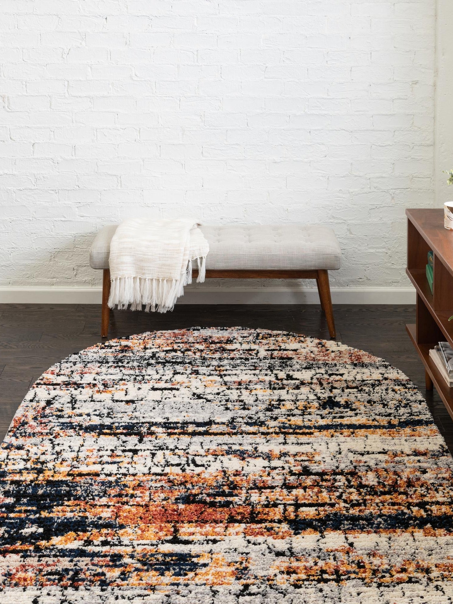 Multicolor 4' x 6' Tucson Oval Area Rug 100% Polyester Unique Modern Carpet for Dining Rooms, Living Room, Bedrooms, Office Space for Sale at Rug Engine
