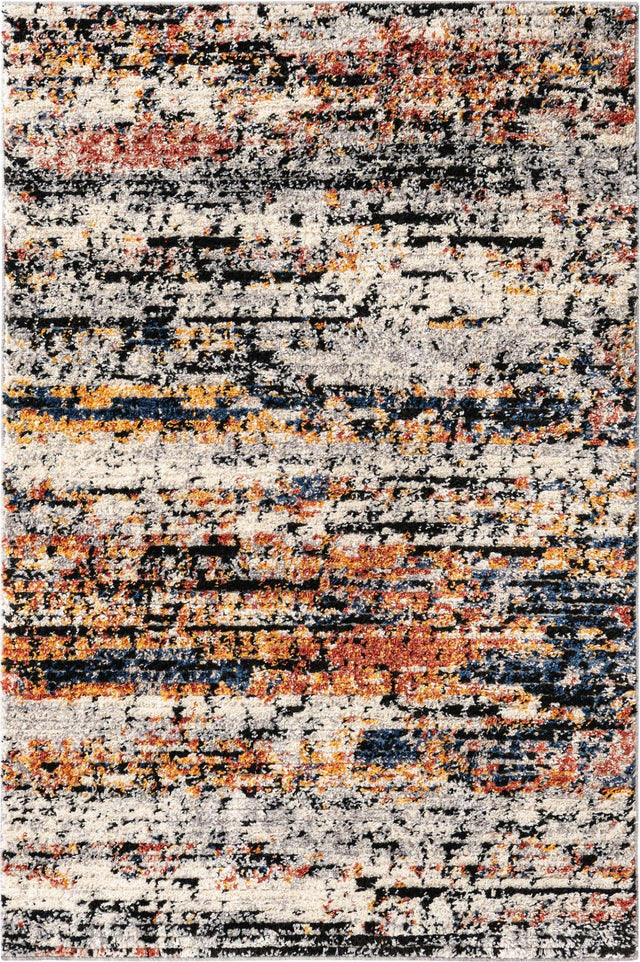 Multicolor 4' x 6' Tucson Rectangle Area Rug 100% Polyester Unique Modern Carpet for Dining Rooms, Living Room, Bedrooms, Office Space for Sale at Rug Engine