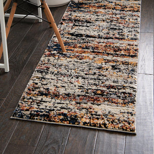 Multicolor 2' 7 x 12' Tucson Runner Area Rug 100% Polyester Unique Modern Carpet for Dining Rooms, Living Room, Bedrooms, Office Space for Sale at Rug Engine