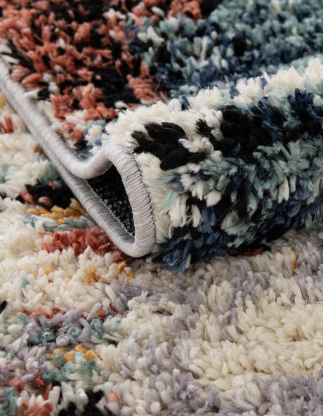 Multicolor 8' x 8' Tucson Square Area Rug 100% Polyester Unique Modern Carpet for Dining Rooms, Living Room, Bedrooms, Office Space for Sale at Rug Engine