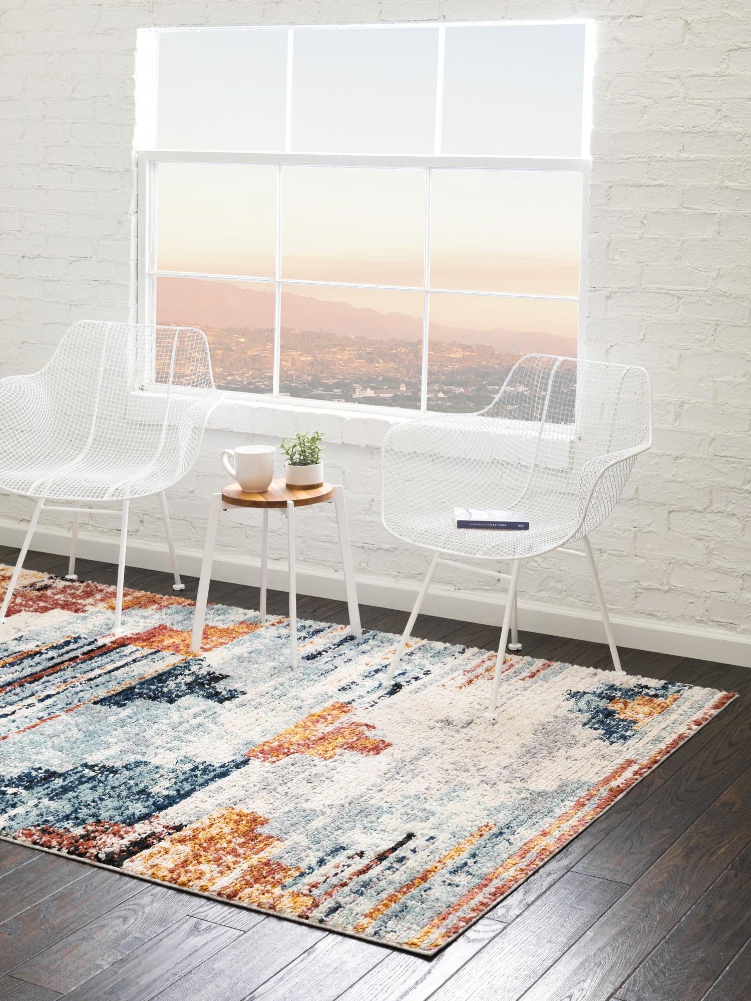 Multicolor 10' x 14' Tucson Rectangle Area Rug 100% Polyester Unique Modern Carpet for Dining Rooms, Living Room, Bedrooms, Office Space for Sale at Rug Engine