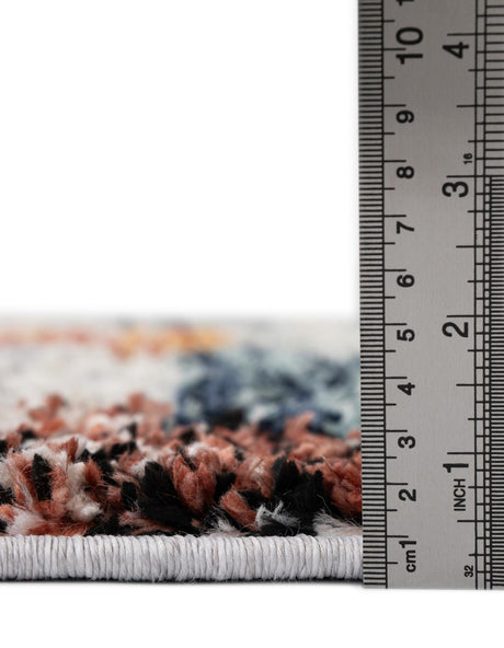 Multicolor 5' x 5' Tucson Round Area Rug 100% Polyester Unique Modern Carpet for Dining Rooms, Living Room, Bedrooms, Office Space for Sale at Rug Engine