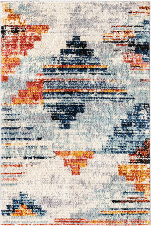 Multicolor 4' x 6' Tucson Rectangle Area Rug 100% Polyester Unique Modern Carpet for Dining Rooms, Living Room, Bedrooms, Office Space for Sale at Rug Engine