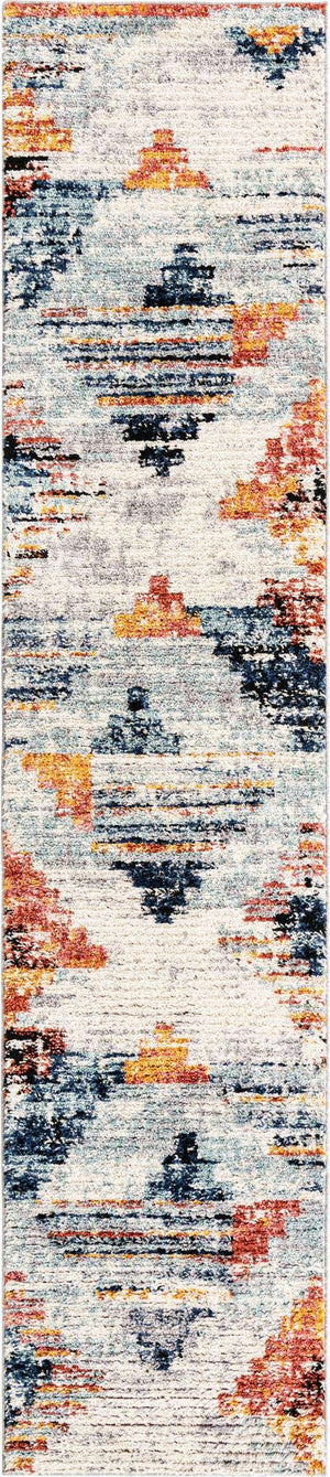 Multicolor 2' 7 x 12' Tucson Runner Area Rug 100% Polyester Unique Modern Carpet for Dining Rooms, Living Room, Bedrooms, Office Space for Sale at Rug Engine